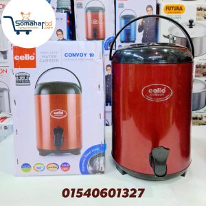 Cello Jaguar Stainless Steel Water Carrier 10Ltr Multicolor-somaharbd.com