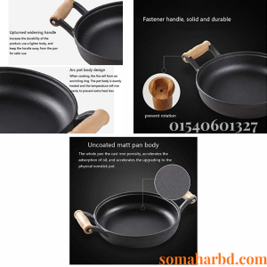 Chinis Cast Iron Multipan 30cm/Cast Iron Wok Frying Pan.