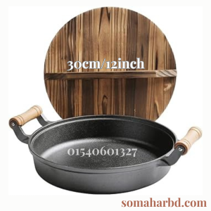 Chinis Cast Iron Multipan 30cm/Cast Iron Wok Frying Pan.