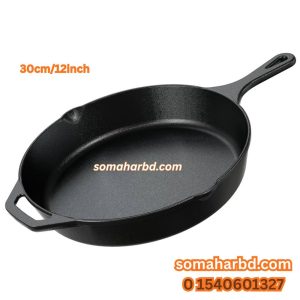 Chinis Imported Cast Iron Frying Pan 30cm.
