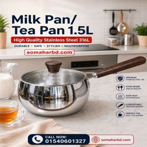 High Quality Stainless Steel 316L Milk Pan/Tea Pan 1.5L