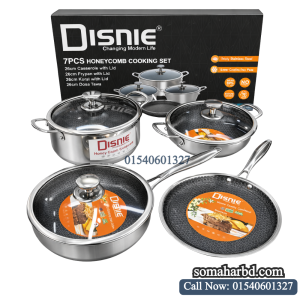 Disnie 7 Pcs SUS 316 Honeycomb Cookware Set.