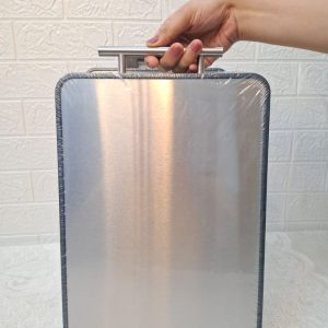 Double Side Chopping Board 15inch ((Stainless Steel & Natural Wood)