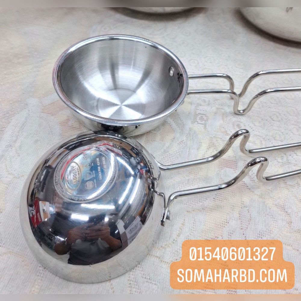 JAGGERY 304 Stainless Steel Tarka Pan 4 Inch(One Cup) JAGGERY 304 Stainless Steel Tarka Pan 4 Inch(One Cup)