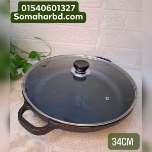 Chinis Imported High Quality Cast Iron Multipan 35cm with Lid.