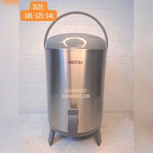 Milton Stainless Steel Insulated Water Dispenser /Jar 12Liters Round.