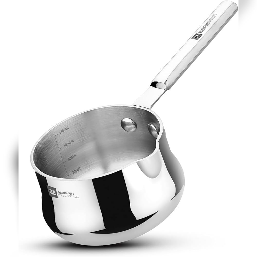 Bergner Essentials Tri-Ply Stainless Steel 10cm(500ml) Coffee Warmer.