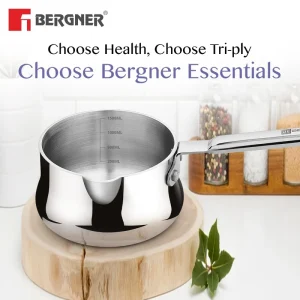 Bergner Essentials Tri-Ply Stainless Steel 14cm(1400ml) Coffee Warmer.